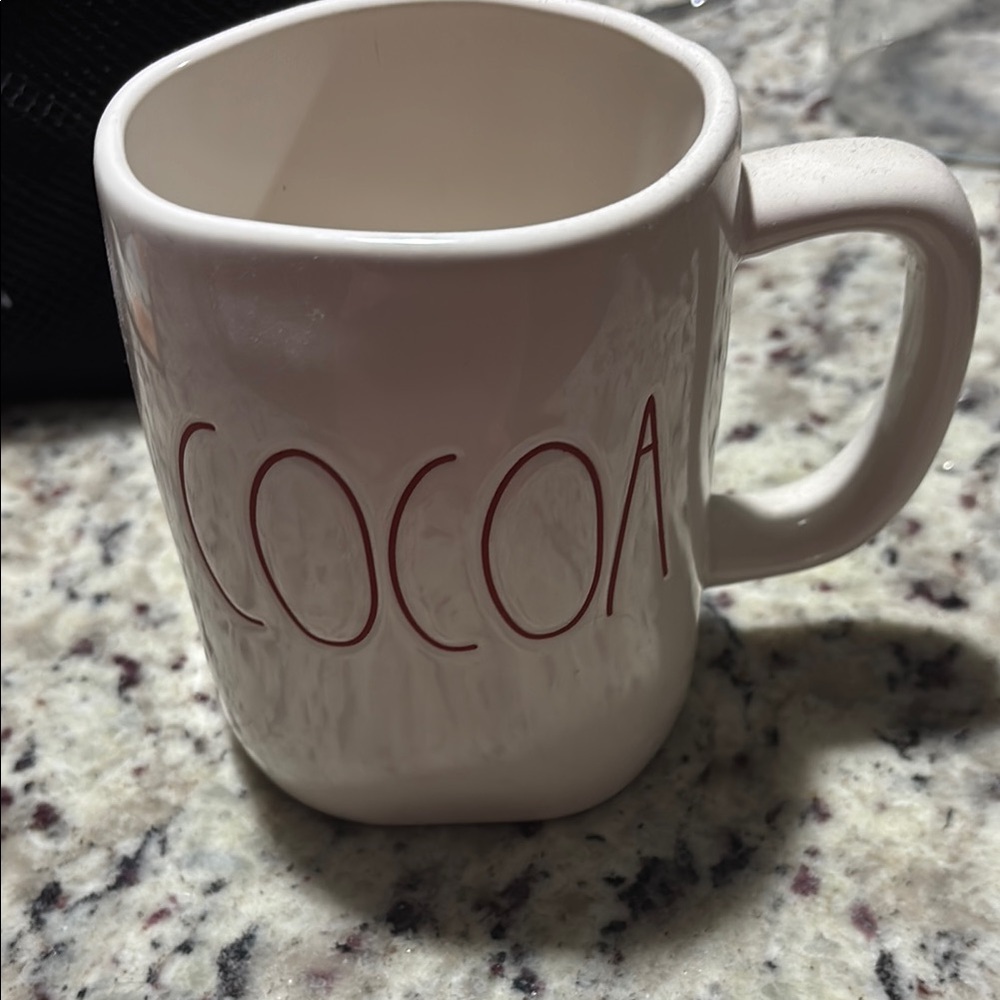 Rae Dunn White and Red Dining Mugs